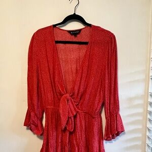 Kivari the label tie front mini dress